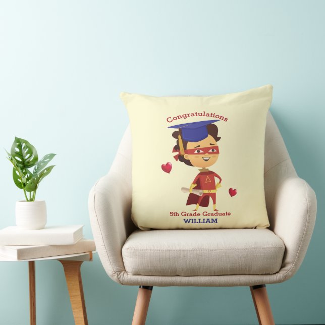Super Boy Congrats 5th grade Cushion (Chair)