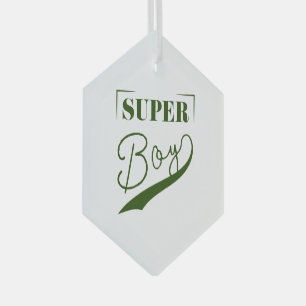 Super Boy Glass Tree Decoration