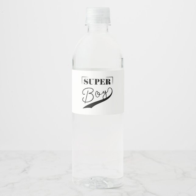 Super Boy Water Bottle Label (Front)