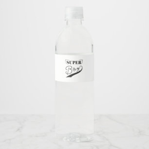 Super Boy Water Bottle Label
