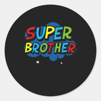 Super Brother funny gamer birthday gift Classic Round Sticker