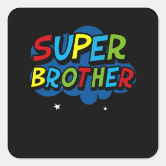 Super Brother funny gamer birthday gift Square Sticker