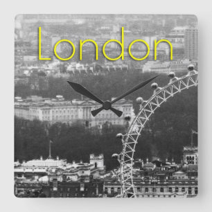 Super! Buckingham Palace London Square Wall Clock