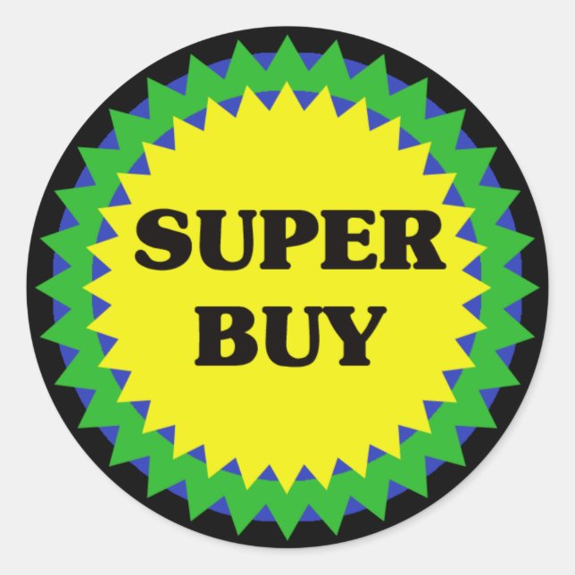 SUPER BUY Retail Sale Sticker (Front)