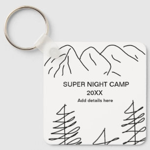 Super camp summer winter add name year travel vacc key ring
