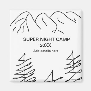 Super camp summer winter add name year travel vacc magnet