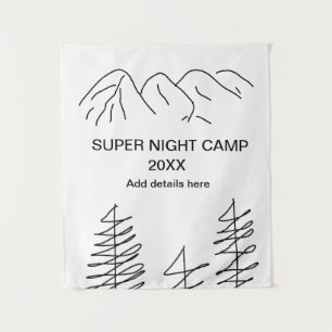 Super camp summer winter add name year travel vacc tapestry