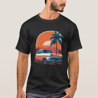 super car with sunset family friend T-Shirt