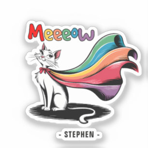 Super Cat Meeeow – Rainbow Cape Pride Cat