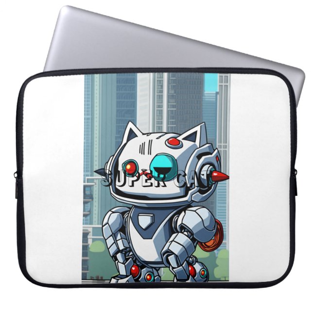 SUPER CAT ROBOT Electronics > Tablet & Laptop Case (Front)
