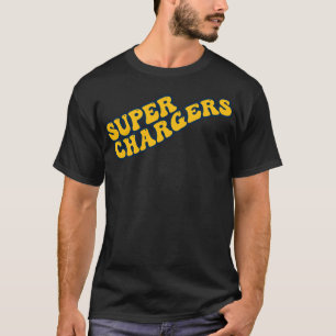Super Chargers with Yellow text and Navy Outline T-Shirt