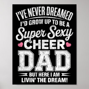 Super Cheer Dad Cheerleader Girl Cheerleading Fan Poster