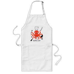 Super Chef Octopus Long Apron