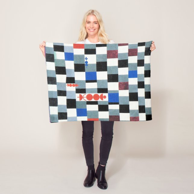 Super Chess, Paul Klee Fleece Blanket (In Situ)