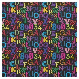 Super Colourful ABCs and 123s Fabric