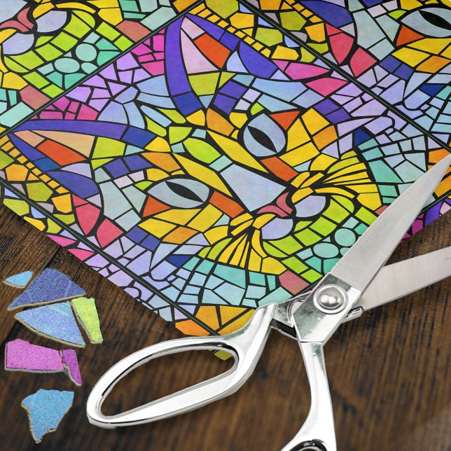 Super-Colourful Cats - Mosaic Kitties Decoupage Tissue Paper (Creator Uploaded)