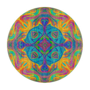 Super Colourful Fun Abstract Cutting Board