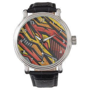Super Colourful Grunge Pattern Watch