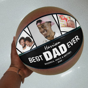 Super Cool 'BEST DAD EVER' Photo and Name Basketball