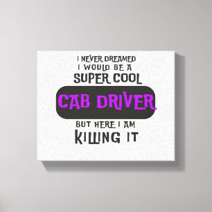 Super Cool Cab Driver Canvas Print