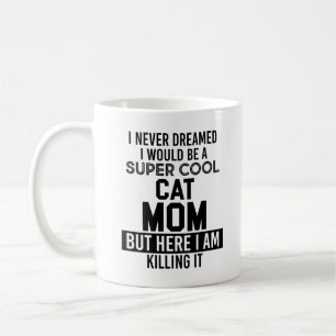 Super Cool Cat Mum Quotes Mug Funny Cat Lover Gift