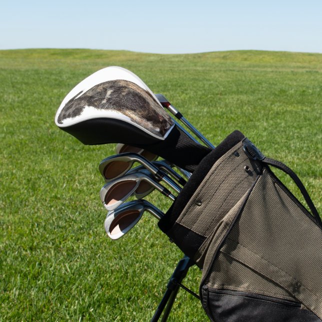 Super Cool Irish Wolfhound Dog Golf Head Cover (In Situ)