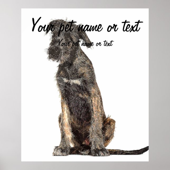 Super Cool Irish Wolfhound Dog Poster (Front)