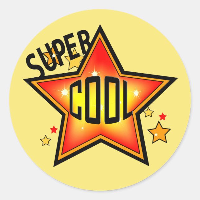 Super Cool Shinning Star Award Sticker (Front)