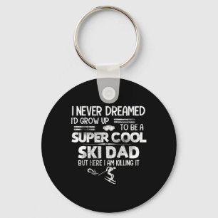 Super Cool Ski Dad T Shirt Gift Skiing Sports Kill Key Ring