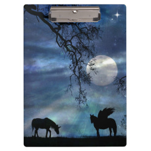 Super Cool Unicorn and Pegasus Clipboard