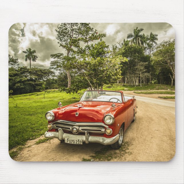 Super Cool Vintage Thunderbird Automobile Mouse Pad (Front)