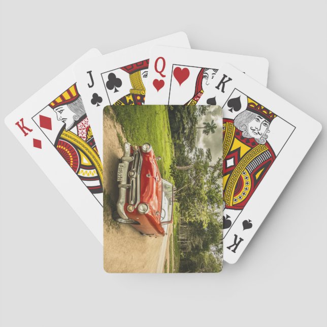 Super Cool Vintage Thunderbird Automobile Playing Cards (Back)