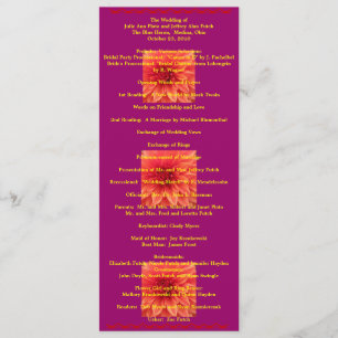 Super Cool Wedding program