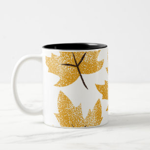 Super Cozy Autumnal Leaves Mug! Sip Into the Cozy! Two-Tone Coffee Mug