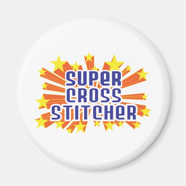 Super Cross Stitcher Magnet (Front)
