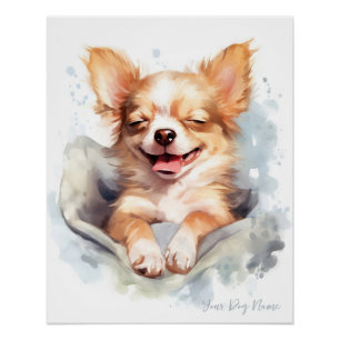 Super cute angel sleeping puppy Chihuahua Dog 002 Poster