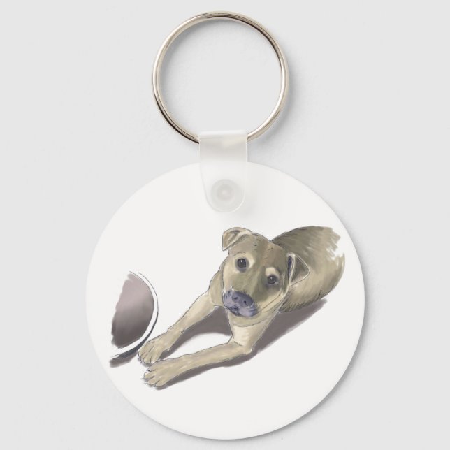 Super Cute Ashton's Best Friend Dog Key Ring (Front)