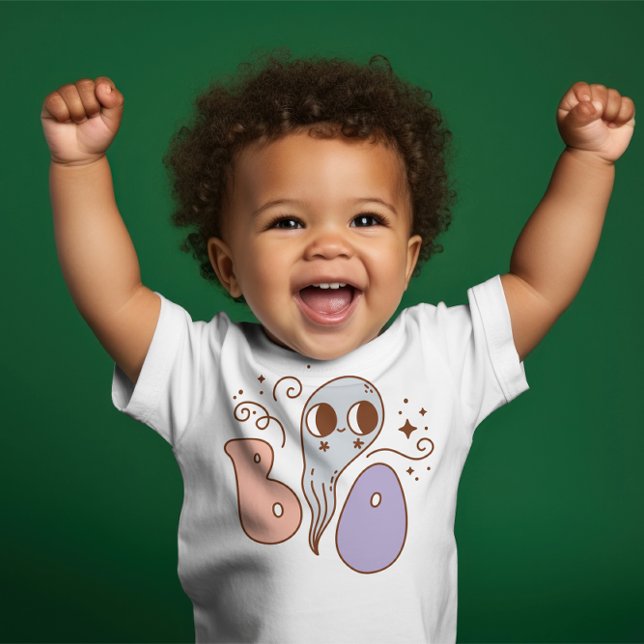 Super Cute baby Halloween "Boo", Ghost Baby T-Shirt (Creator Uploaded)