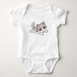 Super Cute Baby Kitten Jumping Cartoon Bodysuit