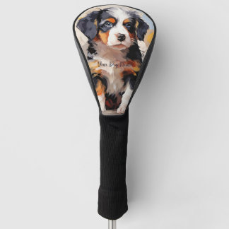 Super Cute Bernese Mountain Dog Puppy 004 - Xeno L Golf Head Cover