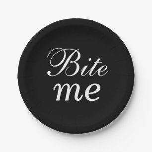 Super Cute Bite Me Plate - black