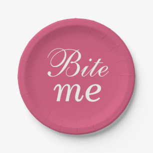 Super Cute Bite Me Plate - pink