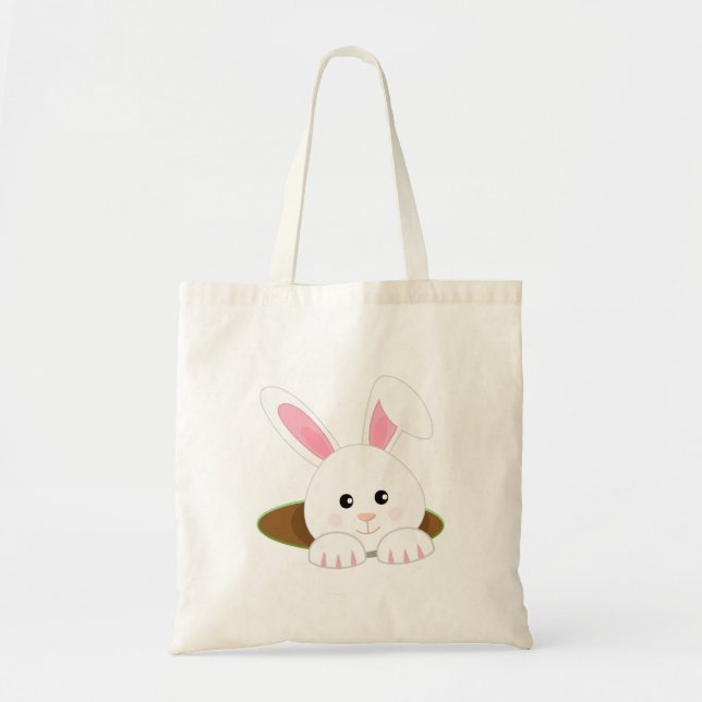 Super Cute Bunny Rabbit Tote Bag (Front)