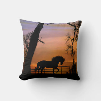 Super Cute Country Horse Throw Pillow