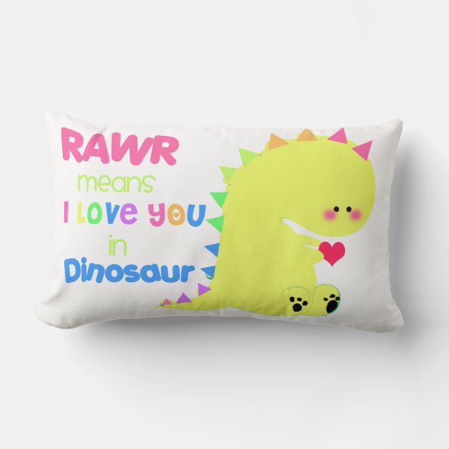 SUPER CUTE Dinosaur Pillow (Front)