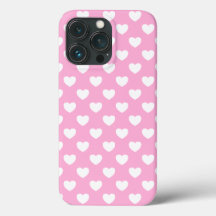 Super Cute Feminine Pink And White Hearts