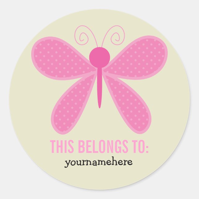 Super Cute Flower THIS BELONGS TO Stickers (Front)