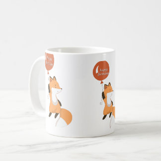 Super cute fox birthday mug