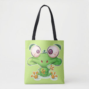 Super Cute Froggie Illustration Tote Bag