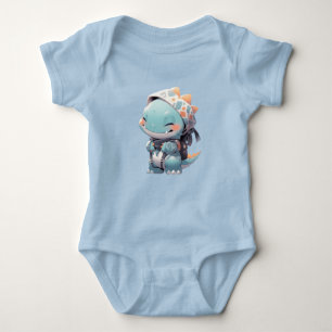 Super Cute Funky Japanese Dinosaur Baby Bodysuit